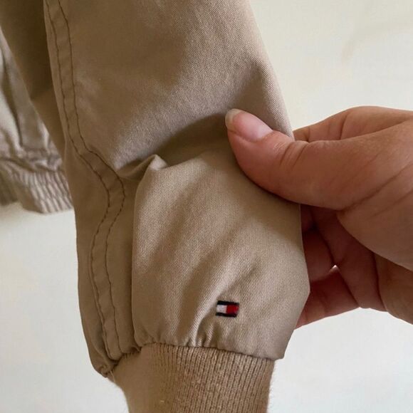 Tommy Hilfiger Men's Tan 100% Cotton Shell Lined Full Zip Snaps Jacket Size XL - Picture 4 of 8